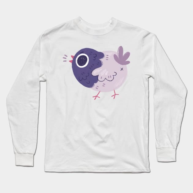 Angry Pigeon Long Sleeve T-Shirt by Niamh Smith Illustrations